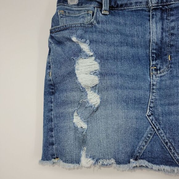 Hollister high rise distressed mini  skirt size 5 waist 27. ^ - Picture 3 of 9